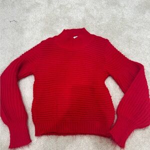 Mayoral girls red ribbed sweater, size 12